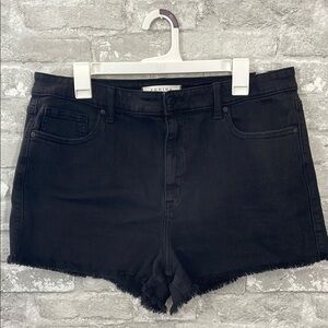 Eunina Black Lulu Super High Rise Shorts Frayed Hem